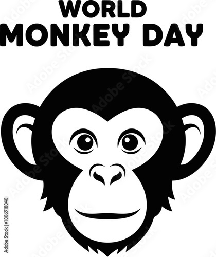 Celebrate world monkey day with this adorable monkey illustration