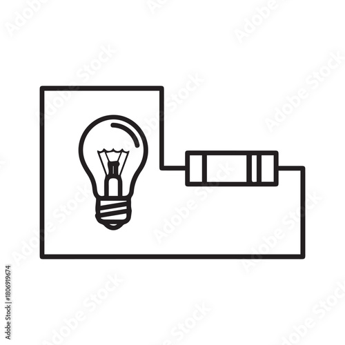 light bulb icon on white
