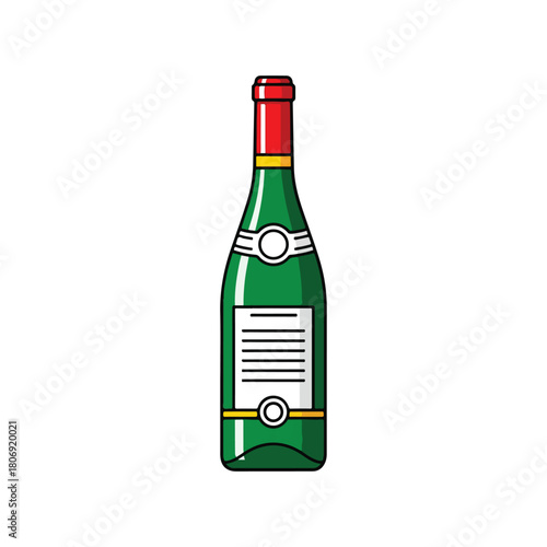 bottle of wine with label