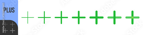 Plus Icon Color | Pluses | Cross Symbol | Addition Logo | Positive Sign | Isolated Transparent | Variations