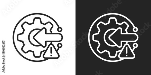 Inputs Icon In Line Version On Black And White Background