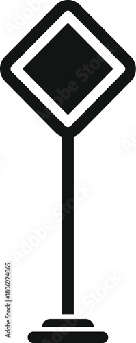 Priority road sign indicating right of way, essential for traffic regulation and safety