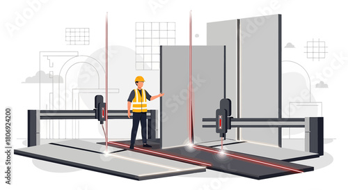 Precision inspection using advanced coordinate measuring machine in industrial facility