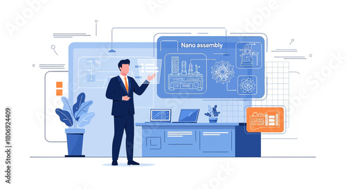 Presentation of Nano Assembly Technologies with Visual Interface and Modern Design Elements