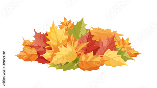 Autumn leaves vector graphic illustration for fall season designs and thanksgiving day clip art images use one hundred