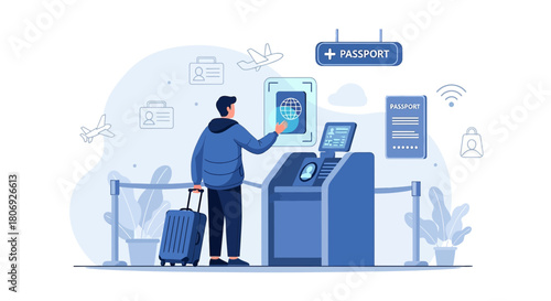 Streamlined international travel processing with automated passport verification system