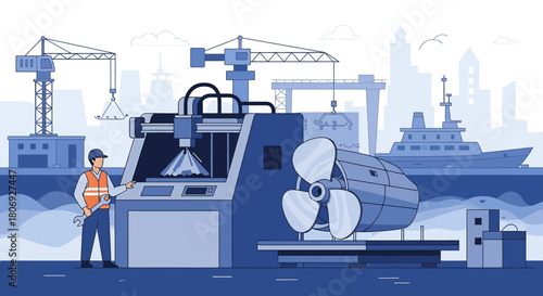 Technological advancements in maritime construction: 3D printing ship components for modern