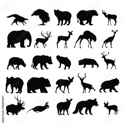 animal silhouette set