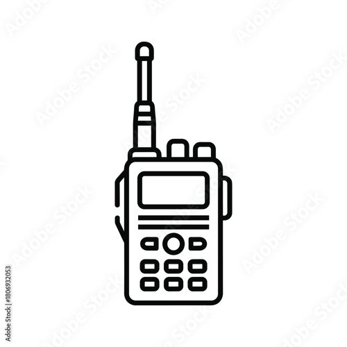 Two-way radio handheld transceiver communication icon vector