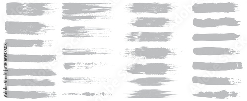 Beautiful Brushes vector collection. Grunge Elements - Brush strokes, ink paint brushes, grunge lines. Rectangle text box for social media and network. vector