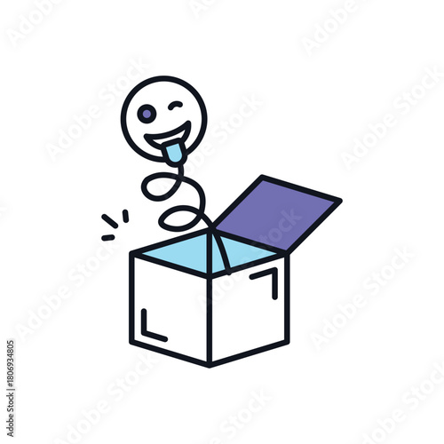 Prank Box vector icon