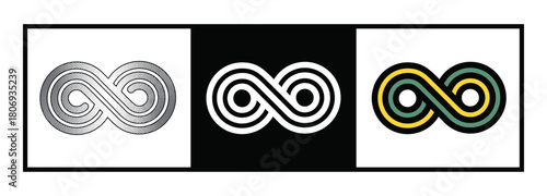 Infinity loop symbol, limitless moebius vector design.