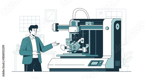 Innovative 3D printing technology presentation showcasing product design and manufacturing
