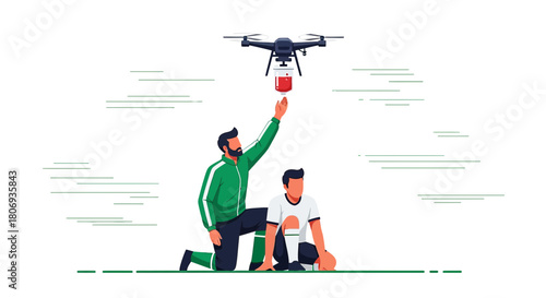Innovative healthcare solution: Blood transfusion delivered by drone after sports injury