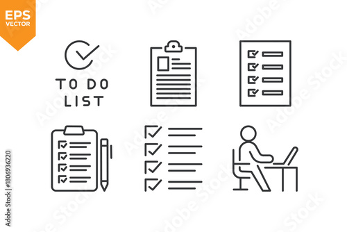 Set of line icons Calendar. Outline icons collection stock illustration stock illustration