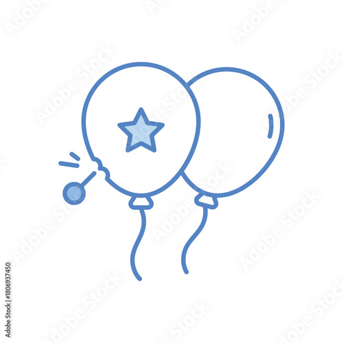 Balloons Popping vector icon
