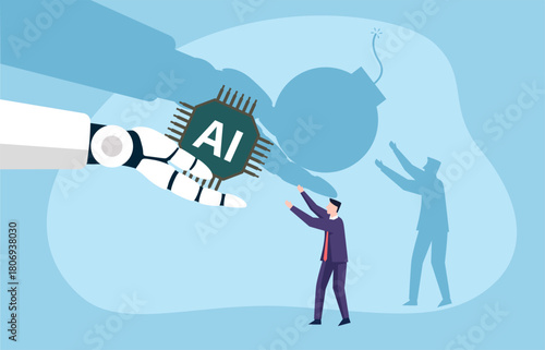 AI’s dual nature — offering technological promise yet carrying potential risks.