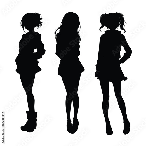 anime girl silhouette