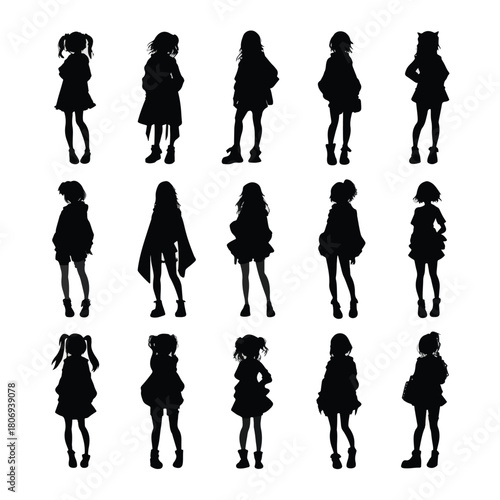 anime girl silhouette
