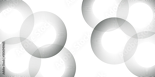 Modern abstract white background with black gradient circular lines modern gradient art
