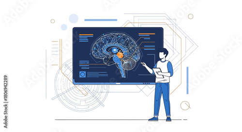 Exploring the Intricacies of the Brain: A Digital Depiction of Neuroscience and Technology
