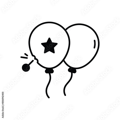 Balloons Popping vector icon