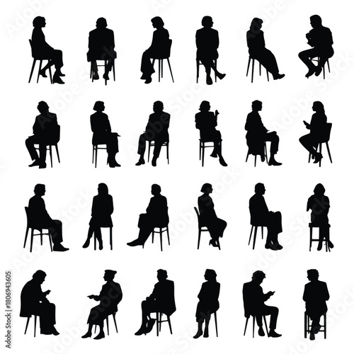 anonymous interview silhouette set