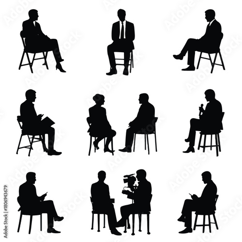 anonymous interview silhouette set