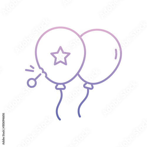 Balloons Popping vector icon