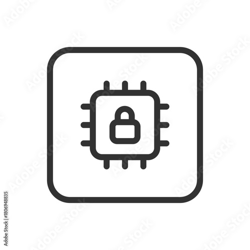 black security chip icon clip art preview