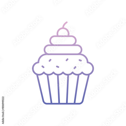 Cupcake  vector icon