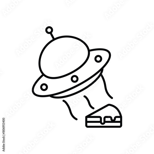 Flying Ufo vector icon