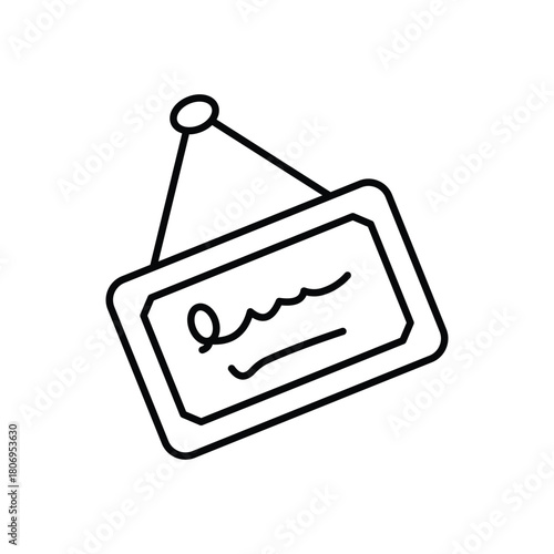Hanging Board vector icon