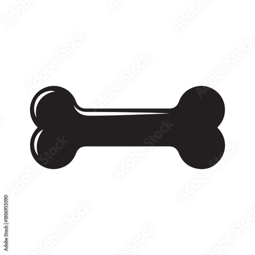 Dog bone pet food, treat, and animal care concept simple vector illustration for web or print use design element