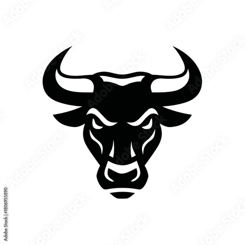 Black bull head logo