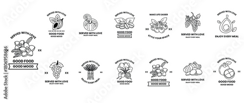 A series of images of fruits