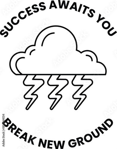 A cloud with lightning bolts