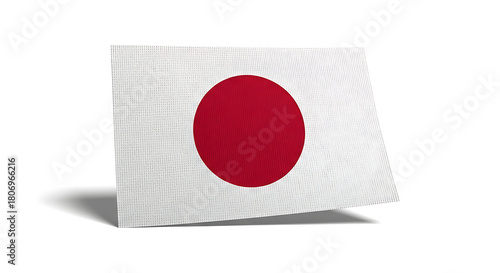 A small japanese flag with a red circle on a white background isolated on white background Free Download A small japanese flag with a red circle on a white background isolated on white background - GFXLoad