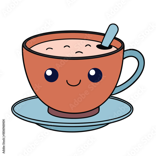 A warm cup of tea swirls gently, sweetened with sugar, releasing comforting aromas that invite a peaceful pause and simple, cozy indulgence.
