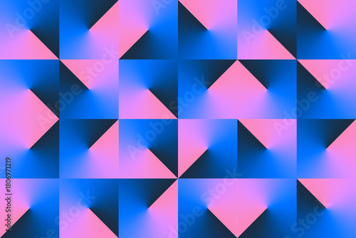 Gradient Isometric Abstract Pattern Background
