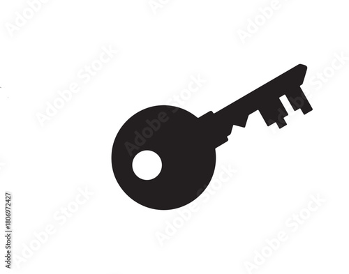 Key icon symbol of access, security, and unlocking represents the ability to open doors, systems, or opportunities