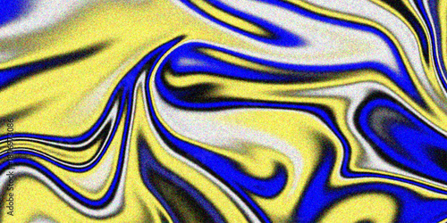 Fluid abstract art background .spread liquify flow. . Fractal pattern color - Mandelbrot set detail, digital artwork for creative graphic design.  Grainy yellow blue swirl liquid background .