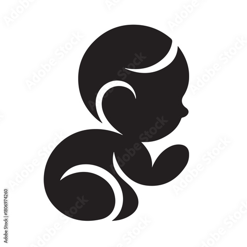 Mother and baby logo vector symbol