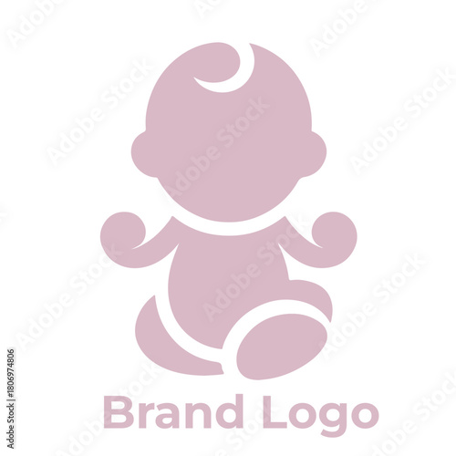 Mother and baby logo vector symbol