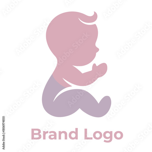 Mother and baby logo vector symbol