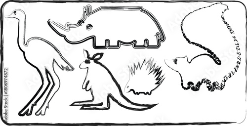 Coloring alphabet letters for kids with animal illustrations