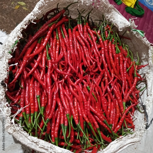 photo of hot red chilies