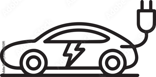 Charge up your future with this sleek electric car icon, powering a sustainable tomorrow with innovation and modern design for eco-conscious lifestyles