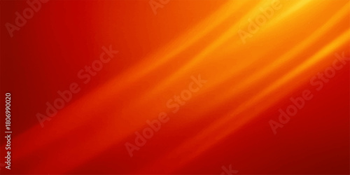 Red abstract silk background with smooth satin wave texture, a soft motion design and orange yellow light pattern illustration for a vibrant fabric backdrop