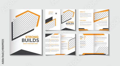 Professional Construction Company Brochure Template